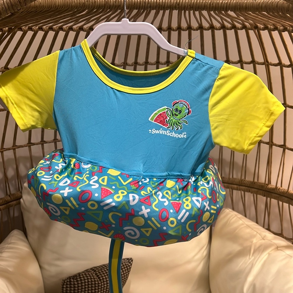Inflatable tot trainer by swim school.